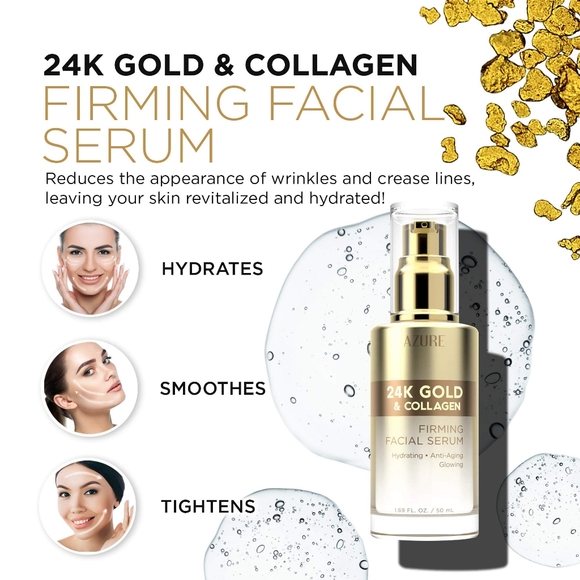 3 Azure 24K Gold & Collagen Firming Facial Serum - Picture 6 of 12